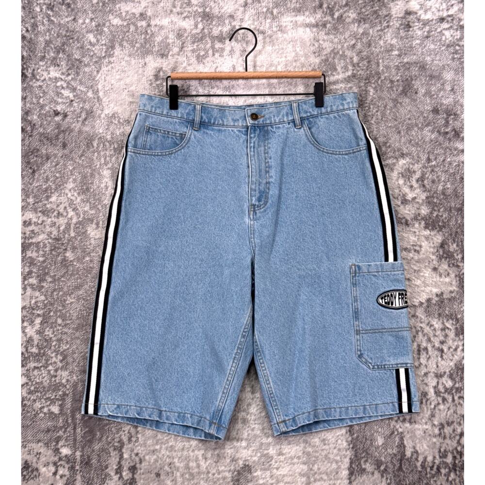 New Teddy Fresh Jorts 34 Mens Y2K Denim Jean Shorts
